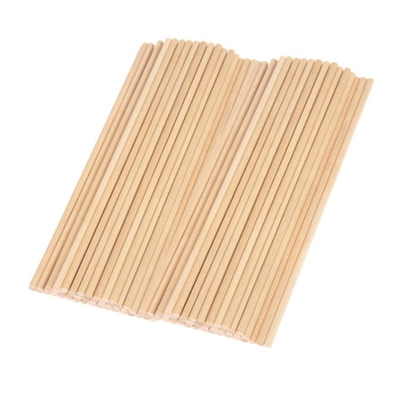 Round 8mm Thick Unfinished Wooden Dowel Rod for Kids Model Making DIY ...