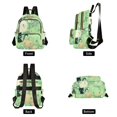 thumbnail image 2 of JIALIOU Mini Backpack Purse for Women Quilted Casual Daypack Small Travel Shoulder Bag, Adorable Green Pumpkin Cat, 2 of 7