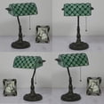 thumbnail image 4 of FSLiving Tiffany Style Table Lamp with 10.6（in） Green Glass LampShade Vintage Style Pull Chain Switch Banker Desk Light E26 Antique Table Light for Decor Bookcase Dresser Coffee, 4 of 5
