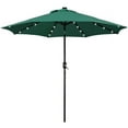 thumbnail image 4 of Alden Design 9ft Standard Patio Umbrella with LED Lights, Dark Green, 4 of 12