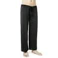 thumbnail image 2 of FANNYC Mens Pajama Pants Bottoms Smooth Falling Feeling Sleepwear Drawstring Solid Color Nightgown Comfortable Sleep Pants Lightweight Lounge Pants, 2 of 7