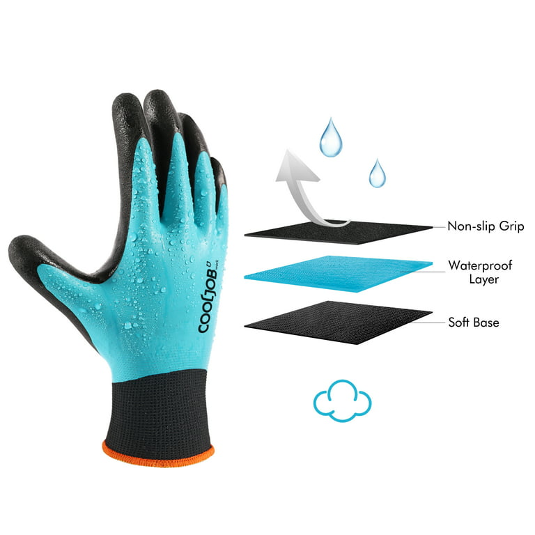 COOLJOB Waterproof Gardening Work Gloves Gifts for Women & Men