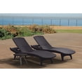 thumbnail image 2 of Keter Pacific Chaise Sun Lounger and Side Table Set, Resin Outdoor Patio Furniture, Rattan Look Charcoal, Seats 2, 2 of 8