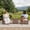 Brown gradient rattan + off-white cushion, variant on 3 Pieces Patio Furniture Set, PE Rattan Wicker 3 Pcs Outdoor Sofa Set w/Washable Cushion and Tempered Glass Tabletop, Conversation Furniture for Garden Poolside Balcony