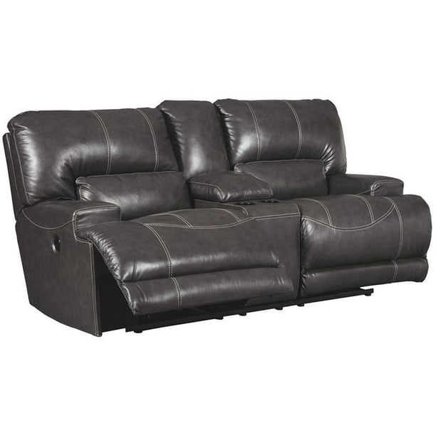 Ashley Furniture Mccaskill Leather, Off White Leather Power Reclining Sofa