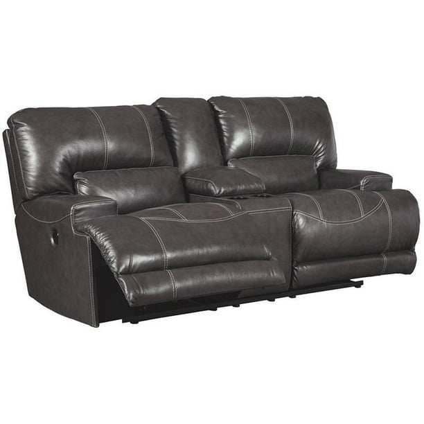 Ashley Furniture Mccaskill Leather Power Reclining Loveseat In Gray Com Ashley Furniture Mccaskill Leather, Off White Leather Power Reclining Sofa