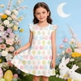 thumbnail image 2 of Gaexia Easter Print Dress Gown for Girls Kids Toddlers Casual Cute Party Wear Floral Spring Holiday Outfit, 2 of 4