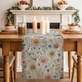 thumbnail image 2 of Table Runner 120 Inches Long for Kitchen Dining, Pink Spring Floral Dresser Scarf Farmhouse, Dining Table Decorations for Wedding/Parties, Elegant Pastoral Flowers Butterflies Vintage 13 x 120 In, 2 of 8