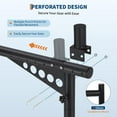 thumbnail image 4 of Danolapsi Universal Steel Truck Ladder Rack, 1000 Lbs Capacity Adjustable Pickup Bed Rack, 52"-82" Crossbar for Kayak, Lumber, Ladder, Rooftop Tent, Surfboard, No-Drill Heavy Duty Rack for Trucks, 4 of 9