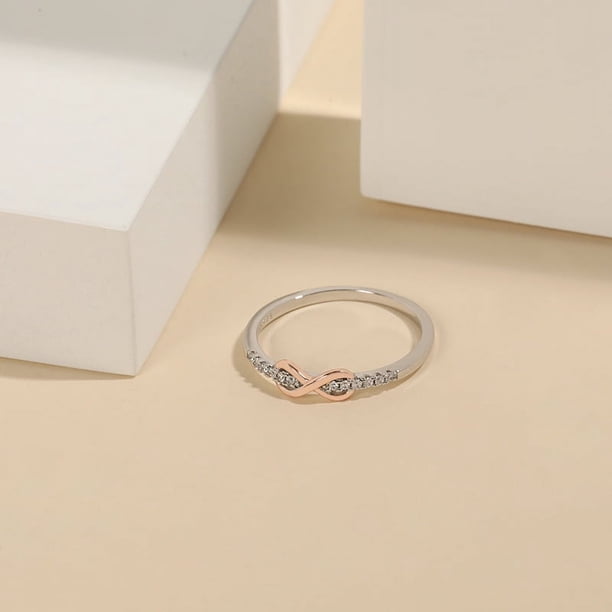 Anillo de plata S925 para mujer, pequeño, fresco, de la suerte, con 8 caracteres, circonita, anillo sencillo para mujer, anillo de cola de una sola fila