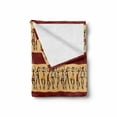 thumbnail image 2 of African Soft Flannel Fleece Throw Blanket, Native Indigenous People Different Poses Culture Borders, Cozy Plush for Indoor and Outdoor Use, 50" x 60", Ruby Peach Black, by Ambesonne, 2 of 6