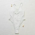 thumbnail image 5 of Siilsaa Bathing Suit for Women Womens One Piece Swimdress Tummy Control Swimsuit Tie Knot Skirt Bathing Suits White,S, 5 of 5