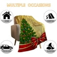 Christmas Decorative Throw Blanket Gold Red Christmas Tree Throw