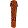 thumbnail image 3 of Minnetonka Women's Front Lace Knee High Boots, 9 M Brown, 3 of 5