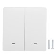 thumbnail image 1 of Interruptor de pared inteligente con botón pulsador y control remoto por voz para Zigbee AC 100-240 V, 2 entradas, 1 of 14
