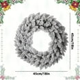 thumbnail image 2 of Noothes White Flocked Christmas Wreath Handmade for Front Door, Winter Wonderland Holiday Decor and Festive Gift for Home & Crafters, 2 of 7