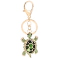 thumbnail image 1 of GOOHOCHY Llavero de tortuga con diamantes de imitación, colgante para mochila, adorno colgante de tortuga para bolso o monedero, 1 of 8