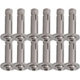 thumbnail image 1 of Pernos de tornillo de expansión M6*40/12 Uds., perno de anclaje de expansión de manga de tuerca hexagonal externa de acero inoxidable, anclajes de fijación de alta resistencia, 1 of 5