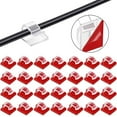 thumbnail image 1 of 10/20/50PCS Cable Organizer Clips Cable Management Wire Manager Cord Holder USB Charging Data Line Bobbin Winder Wall Mounted 10Pcs Black, 1 of 5