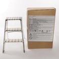 thumbnail image 5 of Folding Step Stool, 3 Step Acrylic Stool 3-in-1 Ladder Stool & Storage Rack, Multifunctional Step Seat & Display Stand for Adults, 220.46lbs (Clear Coffee Color), 5 of 9