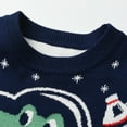 thumbnail image 6 of adviicd Sweater Kids Kids Boys Cable Knit Sweaters Long Sleeve Crewneck Pullover Cute Knitwear Fall Jumper Tops (Dark Blue,2-3 Years), 6 of 7