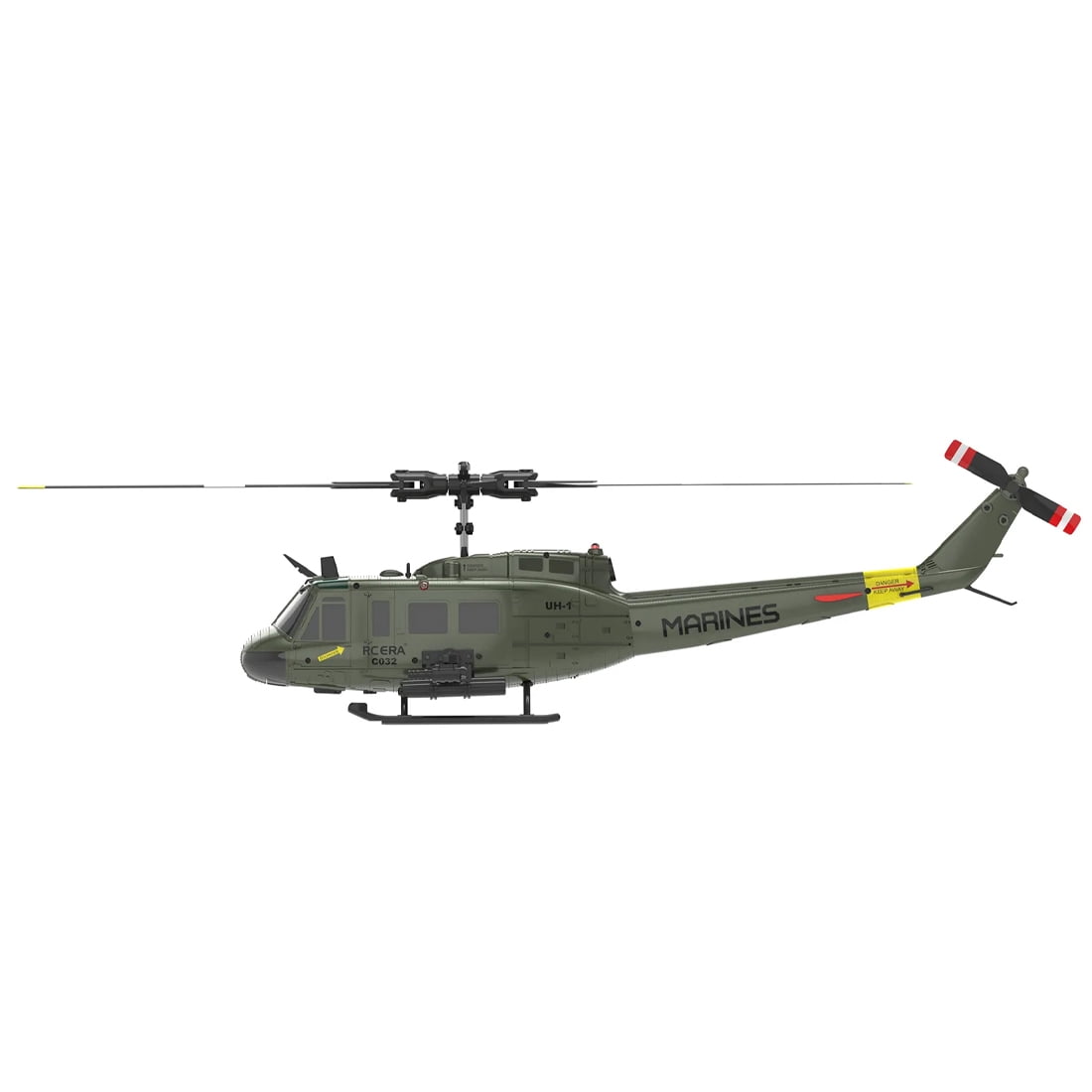 RC ERA C032 UH-1 Huey 1/48 Scale RC Helicopter for Adults, 6CH 2.4G Gyro Stabilized Aircraft with Fly Upside Down 3D Rolling & Altitude Brushless Motor -RTF/1 Battery