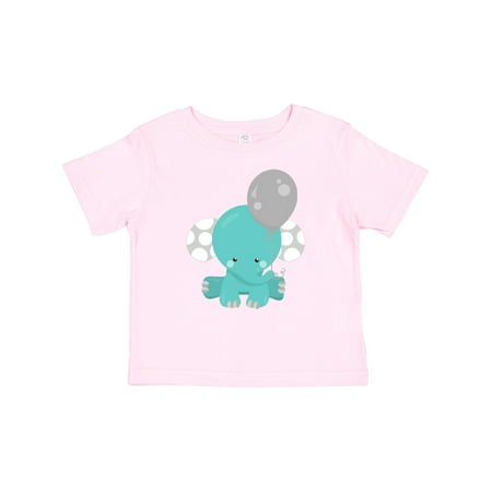 

Inktastic Elephant with Balloon Blue Elephant Cute Animal Gift Baby Boy T-Shirt