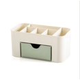 thumbnail image 1 of Caja de plástico para cosméticos, caja de almacenamiento para brochas de maquillaje, hisopo de algodón con cajón, color verde claro Sailing Electrónica, 1 of 5