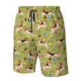 thumbnail image 4 of Adobk Running Beagle Print Men's Swim Trunks Hawaiian Bathing Suit Swimsuits Beach Shorts with Pockets-Medium, 4 of 6