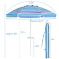 thumbnail image 2 of Costway 7.2 FT Portable Beach Umbrella Tilt Sand Anchor Cup Holder W/Carry Bag, 2 of 10
