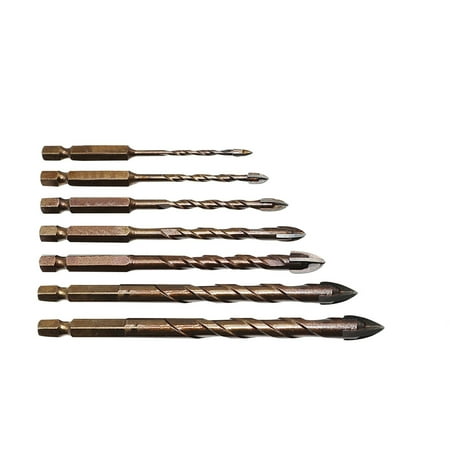 

3 to 12Mm Hexagon Shank Spear Bits Tile Cement Drill Bit Set Small Tool Kit on Clearance