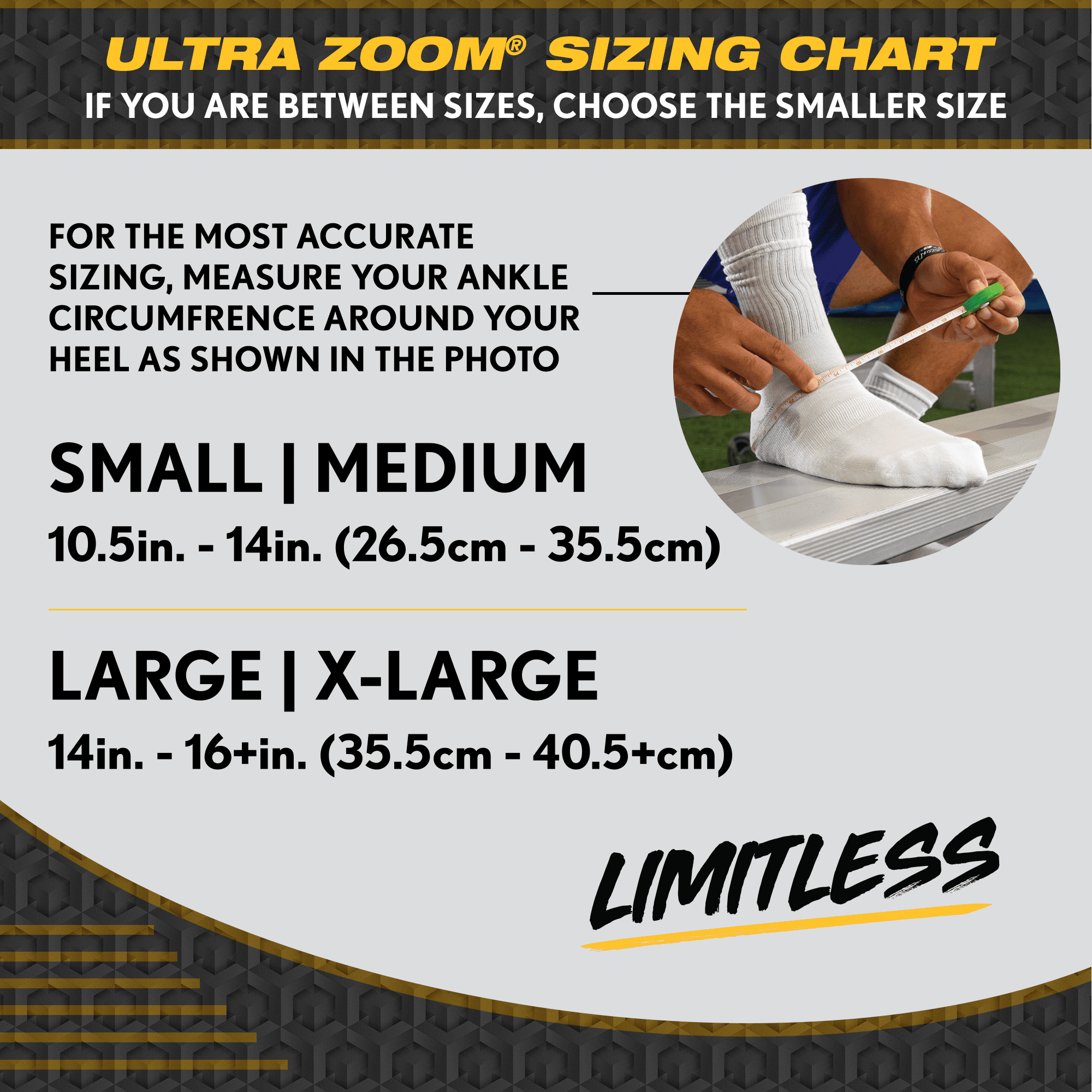 Ultra Ankle® Ultra Zoom® Hinged-Cuff Ankle Brace S/M
