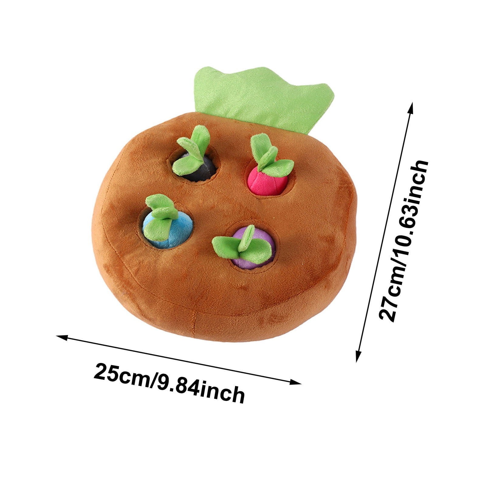 FEISHENTT Interactive Dog Toys Set, Snuffle Mat for Dogs, Treat Hiding Puzzle and Squeaky Plush, Carrot Bunny Dog Toys for Small Medium Dogs Green1 27X25CM