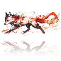 1 Pcs 2D Flat License Plate Covers & Frames, Flaming Fox For Decorative Front, Waterproof For Decoration Aluminum License Plate Covers & Frames Cover For Men Women, 12" X 6"