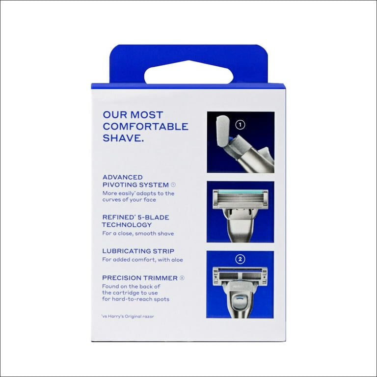 Harry's Plus Men's Razor Blade Refill Cartridges, 4 Count