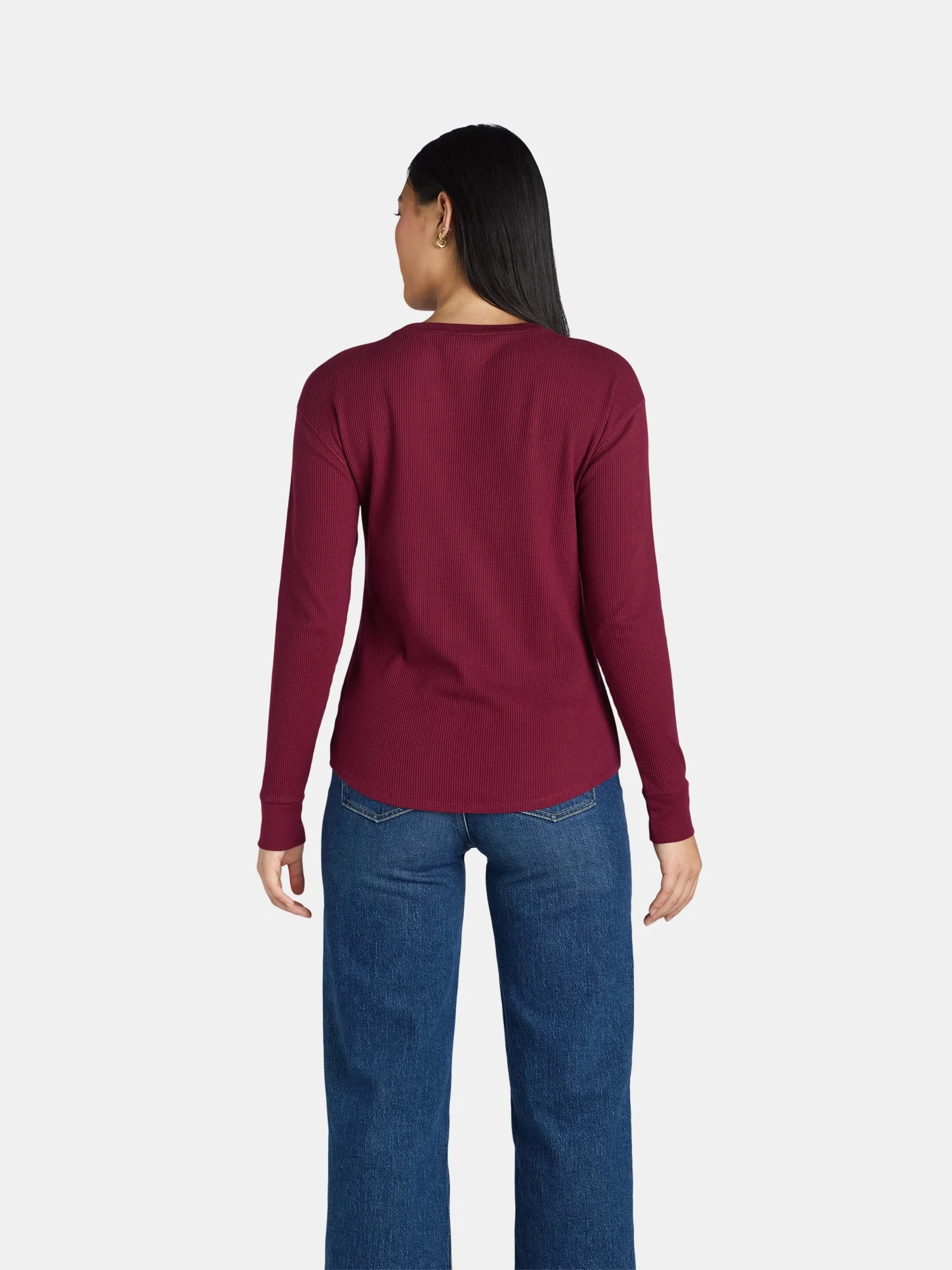 Time and Tru Women's Thermal Top with Long Sleeves, Sizes XS-XXXL