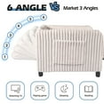 thumbnail image 6 of zzw 84" Extra Long Convertible 4 in 1 Sleeper Chair with Pull-Out Mechanism, Faux Rabbit Fur White, 6 of 8