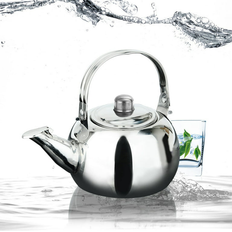 HESITONE Stainless Steel Material Teapot Coffee Pot Kettle with Tea Leaf  Infuser Filter 
