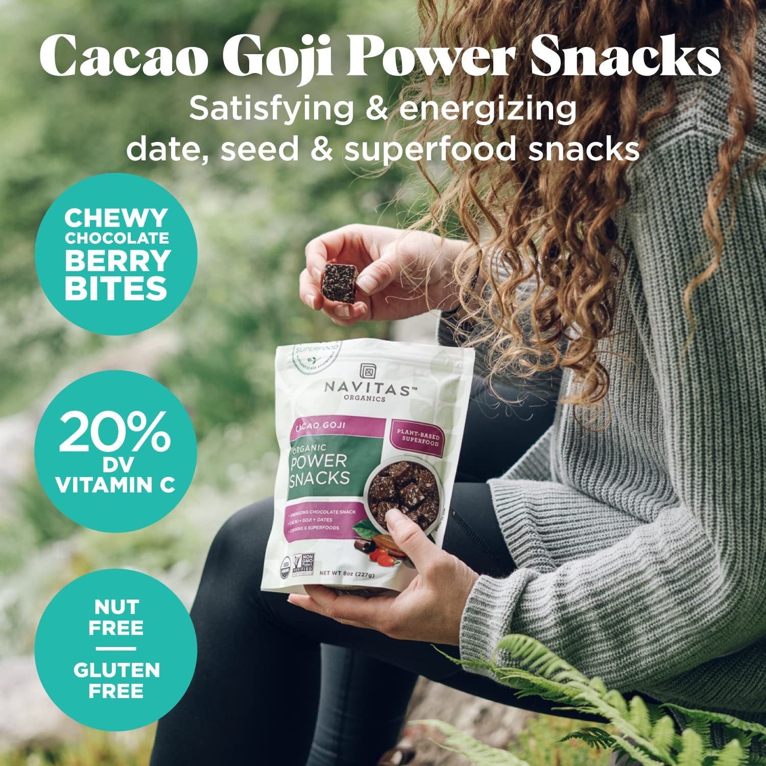 Navitas Naturals Snacks - Organic - Power - Cacao Goji - 8 oz - case of 12