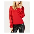 thumbnail image 2 of INC $59 Womens New 1123 Red Balloon Sleeve Top XL B+B, 2 of 2