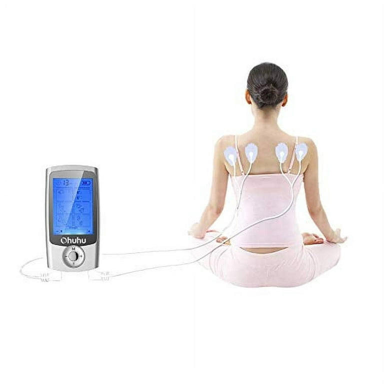 Tens Ohuhu electroestimulador muscular recargable con 16 modos y 12  almohadillas, pulso e impulso, terapia de masajes para aliviar el dolor en  la zona