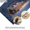 thumbnail image 5 of 500pcs puzzle - Quiet Snow Night Jigsaw Puzzle Warm Light House hidden in the Silvery forest amidst falling snowflakes creating an immersive winter healing time The cozy snowy night is perfect for, 5 of 9