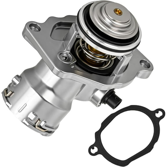 Nilight Aluminium Thermostat Housing Assembly Fit for Mercedes-Benz C230 C250 C300 C350 E300 ML350 R350 S400 SLK300 Engine Coolant Thermostat Housing for Car 2722000015 2722000115 2722000415 TM45100D