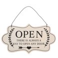 thumbnail image 1 of Decorative Double Sided Open/Closed Sign Hanging Signage(White), 1 of 8