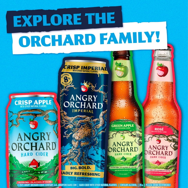 Angry Orchard Hard Cider Seasonal Variety Pack, 12 Pack, 5% ABV
