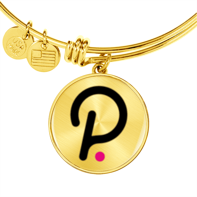 Polkadot (DOT) Bracelet Stainless Steel or 18k Gold Circle Bangle