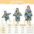 thumbnail image 3 of Dailycode Wearable Blanket Hoodie Oversized Sherpa Flannel Blankets with Pocket for 3-14 Year Old Blue and Yellow Camouflage, 3 of 7