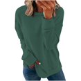 thumbnail image 1 of Chemises de Compression à Manches Longues pour Femmes à Col Rond Uni Plus Sweat-Shirt Oversize Pulls Coupe Ample à la Mode des Hauts Légers pour les Femmes de Grande Taille Gris M, 1 of 6