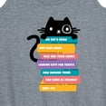 thumbnail image 3 of Instant Message - Cat Peeking Over Book Stack - Women's Racerback Tank Top, 3 of 6