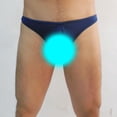 thumbnail image 2 of Tanga sexy de seda helada, ultrafino, para playa y piscina. Azul oscuro, 2 of 9